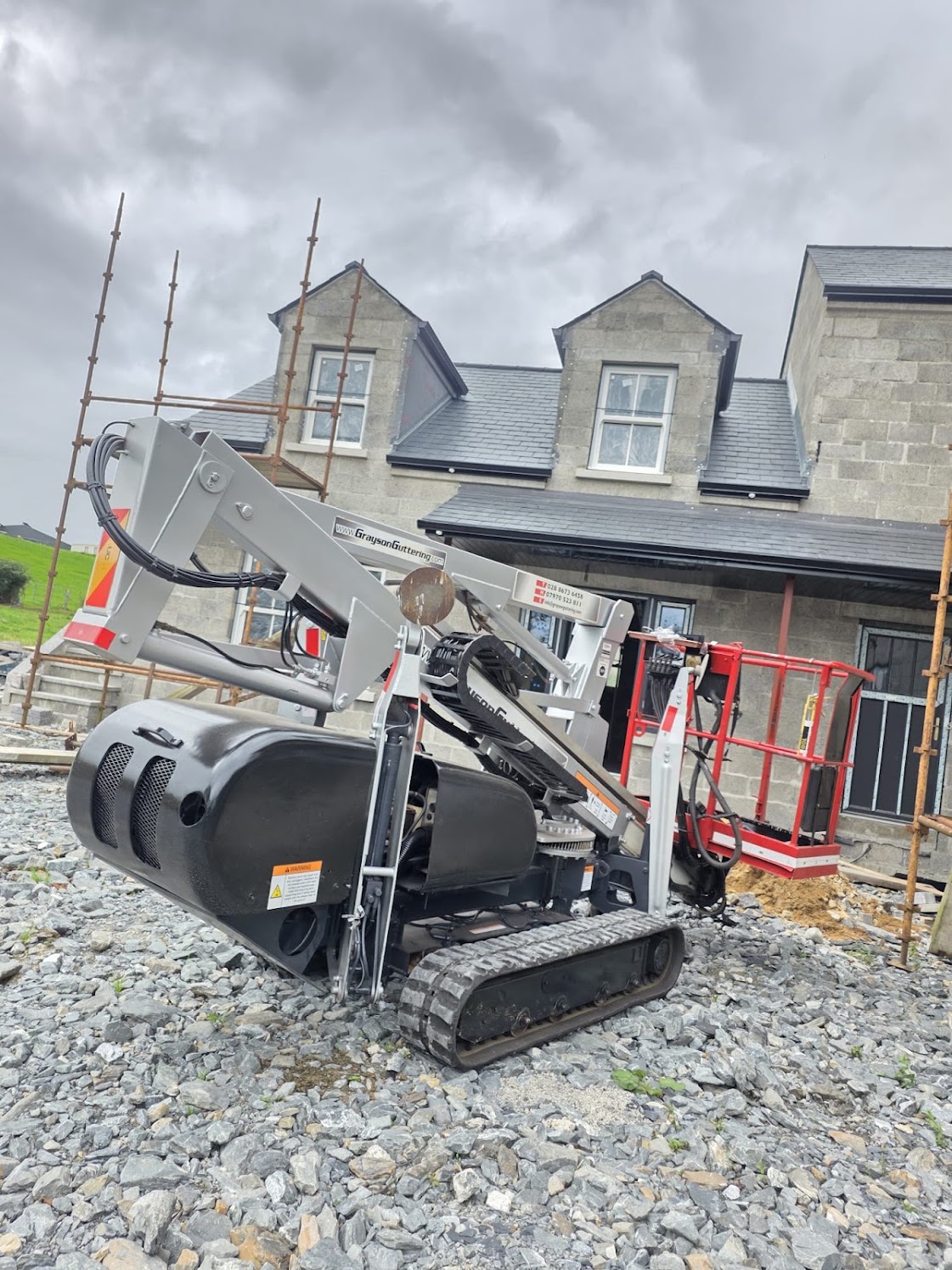 Black Seamless Aluminium Guttering – New Build, Cookstown